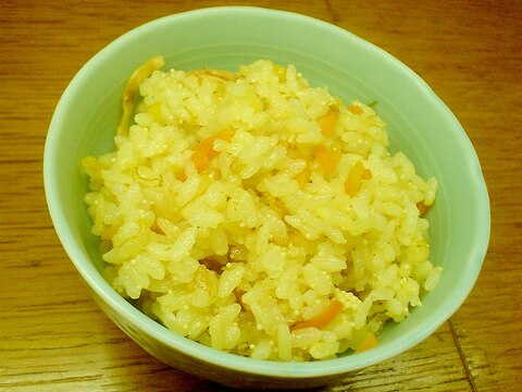 松前漬けダレで　炊き込みご飯